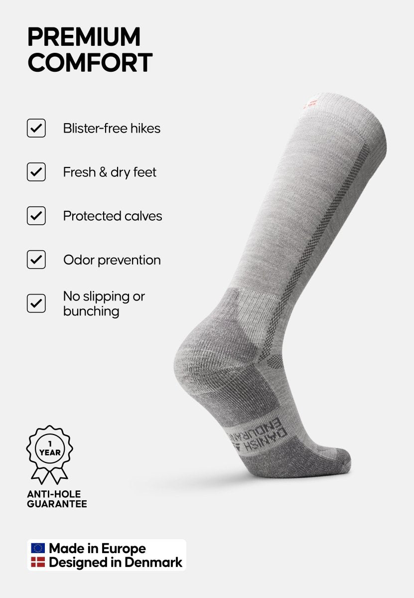 KNEE - HIGH MERINO HIKING SOCKS - DANISH ENDURANCE