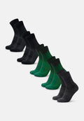 LIGHT CALCETINES SENDERISMO CREW - Green | Black | Dark Grey