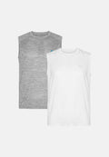 SUSTAIN SPORTS TANK TOP - Grey Melange | White