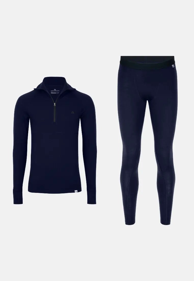 MERINO BASELAYER SET WITH HALF - ZIP SHIRT FOR MEN - DANISH ENDURANCE