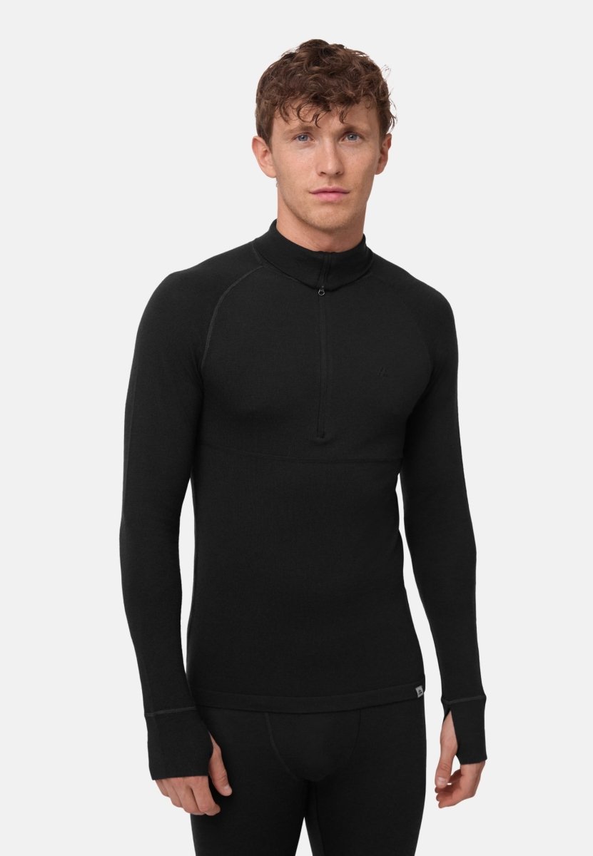 MERINO BASELAYER SET WITH HALF - ZIP SHIRT FOR MEN - DANISH ENDURANCE