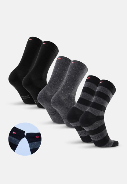 MERINO DRESS SOCKS WITH BUTTON - DANISH ENDURANCE