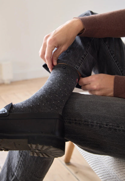 MERINO DRESS SOCKS WITH BUTTON - DANISH ENDURANCE