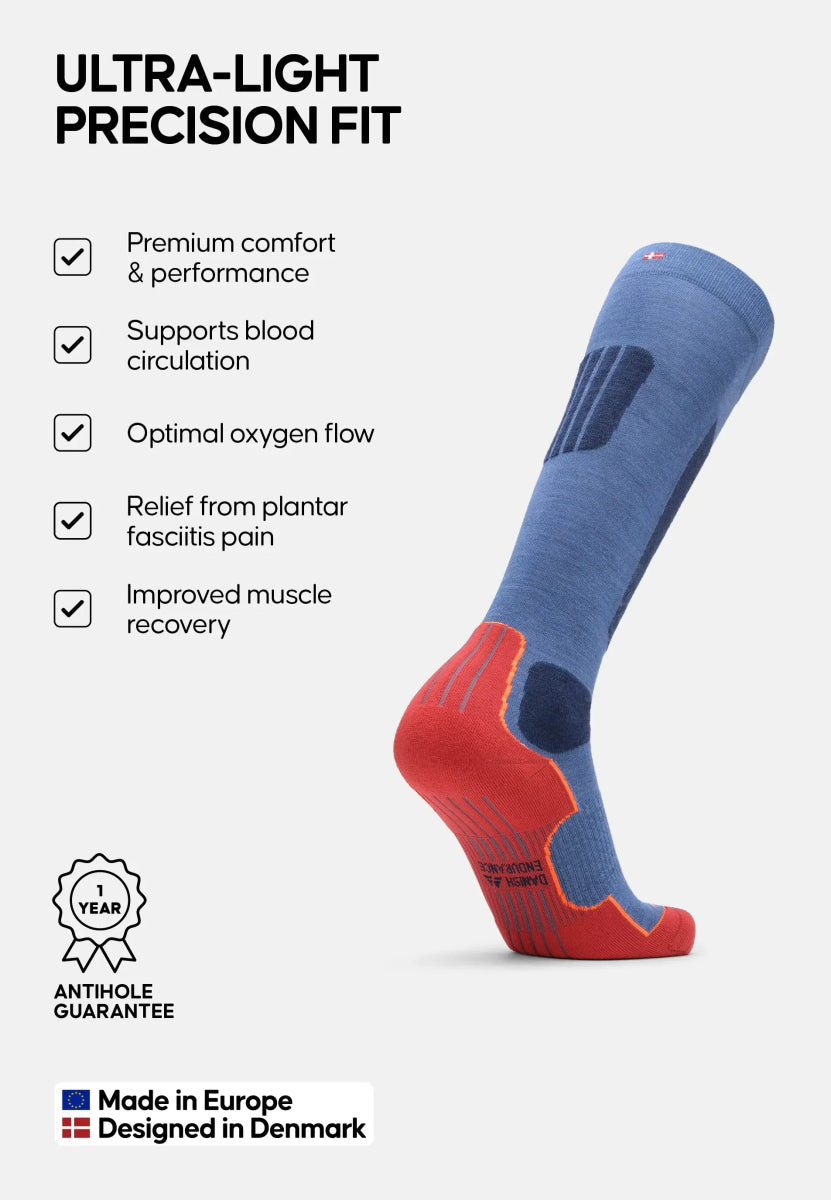MERINO LIGHT SKI SOCKS - DANISH ENDURANCE