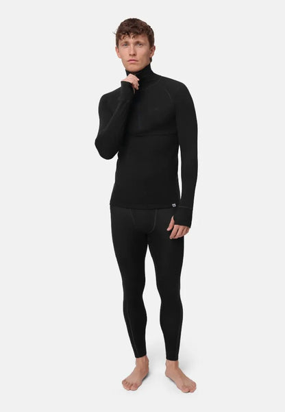 MERINO WOOL BASE LAYER HALF - ZIP SHIRT FOR MEN - DANISH ENDURANCE