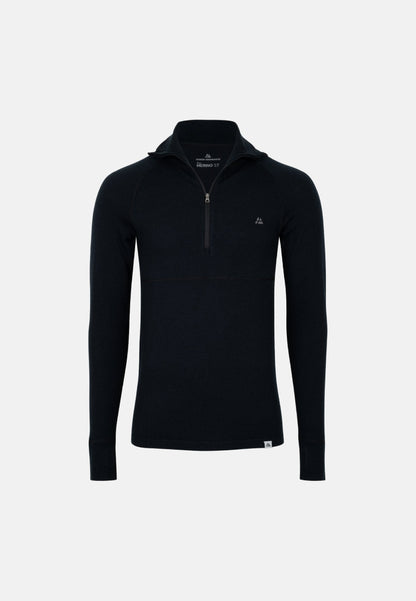 MERINO WOOL BASE LAYER HALF - ZIP SHIRT FOR MEN - DANISH ENDURANCE
