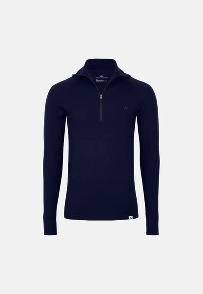 MERINO WOOL BASE LAYER HALF - ZIP SHIRT FOR MEN - DANISH ENDURANCE