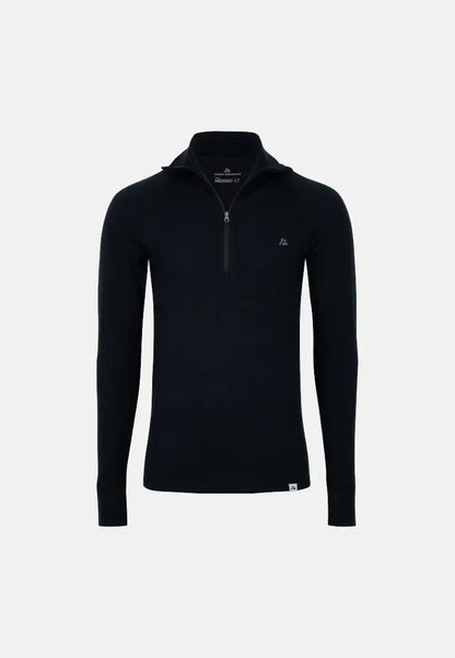 MERINO WOOL BASE LAYER HALF - ZIP SHIRT FOR MEN - DANISH ENDURANCE