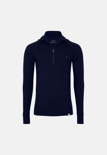 MERINO WOOL BASE LAYER HALF - ZIP SHIRT FOR MEN - DANISH ENDURANCE