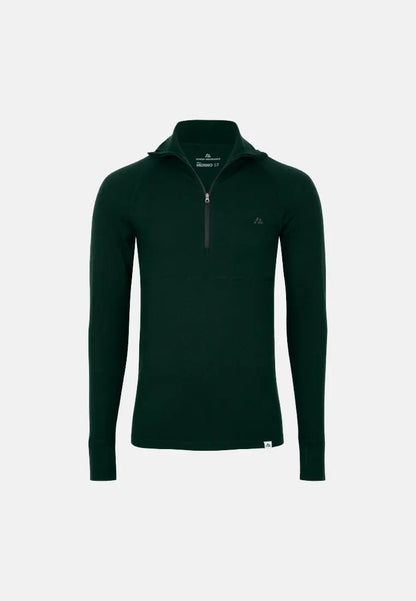 MERINO WOOL BASE LAYER HALF - ZIP SHIRT FOR MEN - DANISH ENDURANCE