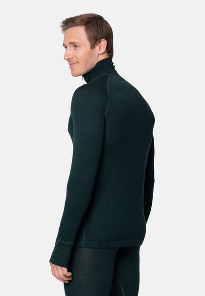 MERINO WOOL BASE LAYER HALF - ZIP SHIRT FOR MEN - DANISH ENDURANCE