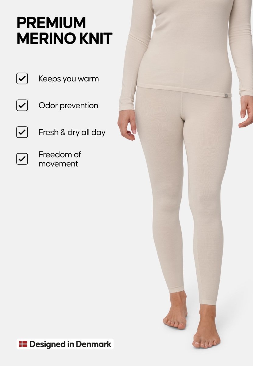 MERINO WOOL BASE LAYER PANTS FOR WOMEN - DANISH ENDURANCE
