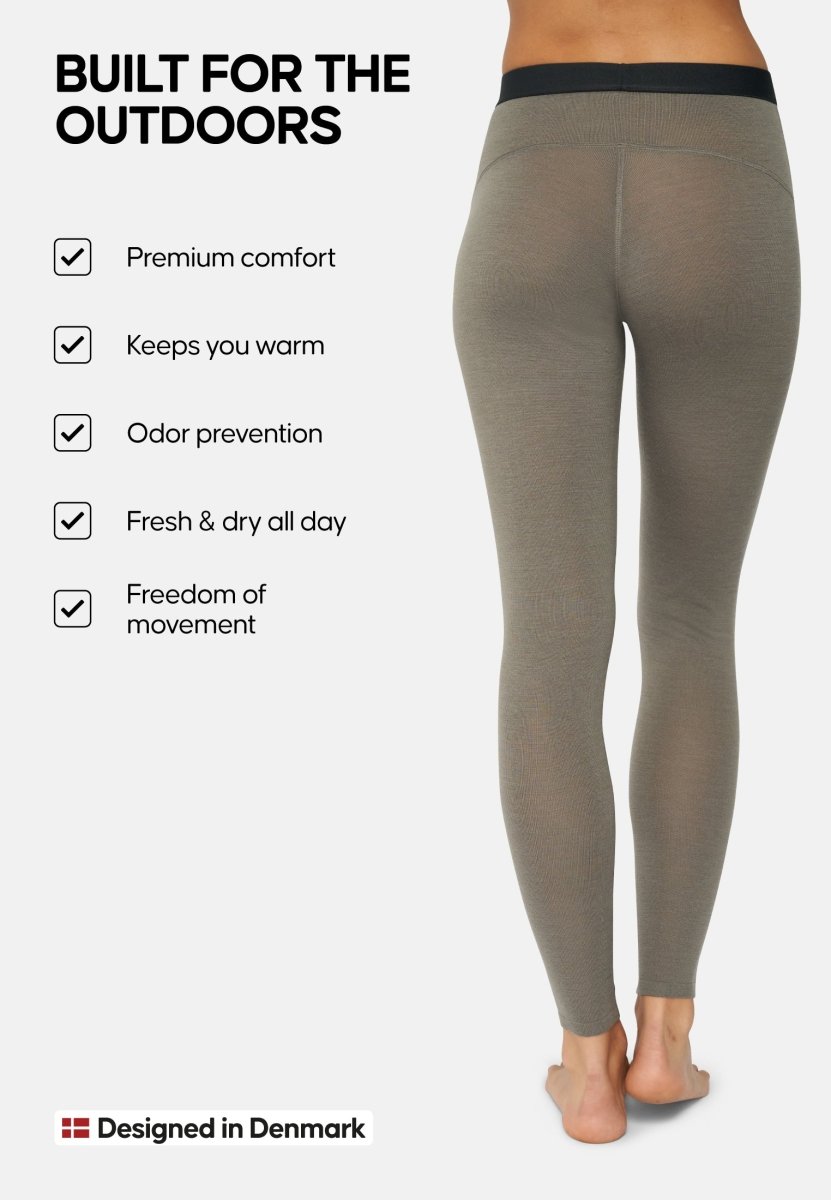 MERINO WOOL BASE LAYER PANTS FOR WOMEN - DANISH ENDURANCE