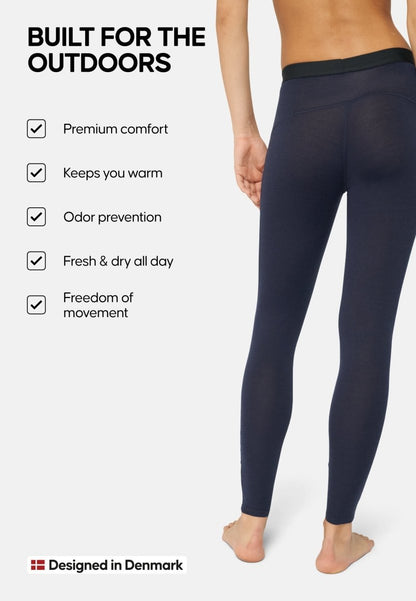 MERINO WOOL BASE LAYER PANTS FOR WOMEN - DANISH ENDURANCE