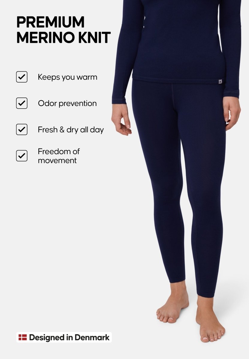 MERINO WOOL BASE LAYER PANTS FOR WOMEN - DANISH ENDURANCE