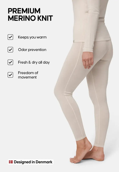 MERINO WOOL BASE LAYER PANTS FOR WOMEN - DANISH ENDURANCE