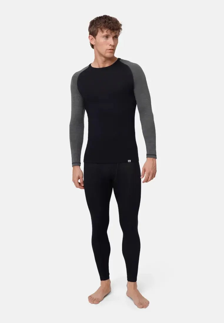 Dresmannst Sheep Run Thermounterwäsche Herren – 100% Merinowolle, Langärmelig, 230 G/m²