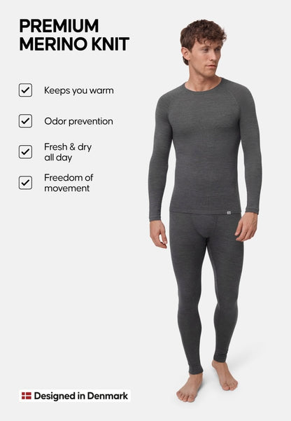 MERINO WOOL BASE LAYER SET FOR MEN - DANISH ENDURANCE