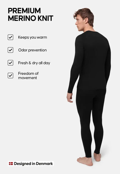 MERINO WOOL BASE LAYER SET FOR MEN - DANISH ENDURANCE