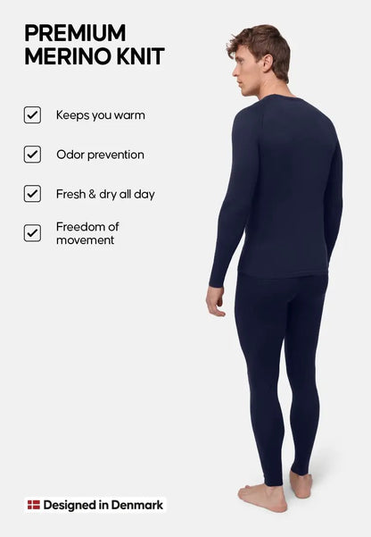 MERINO WOOL BASE LAYER SET FOR MEN - DANISH ENDURANCE