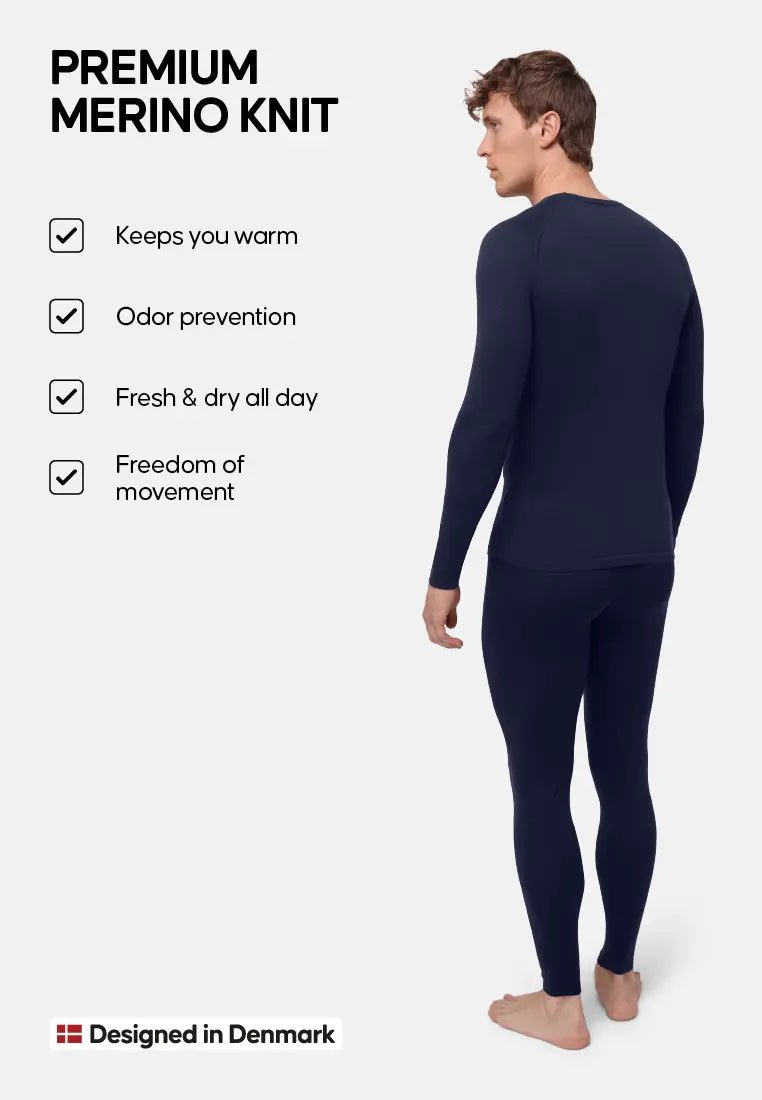 MERINO WOOL BASE LAYER SET FOR MEN - DANISH ENDURANCE