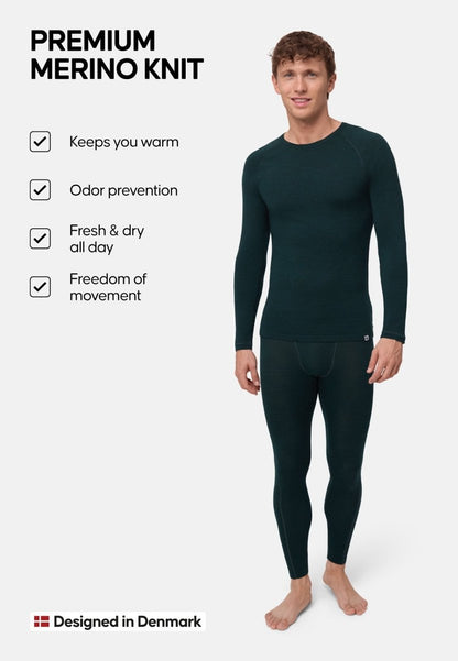 MERINO WOOL BASE LAYER SET FOR MEN - DANISH ENDURANCE
