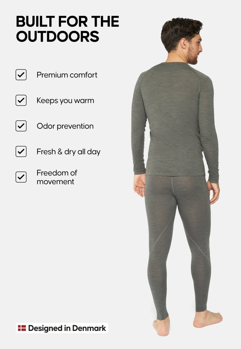 MERINO WOOL BASE LAYER SET FOR MEN - DANISH ENDURANCE