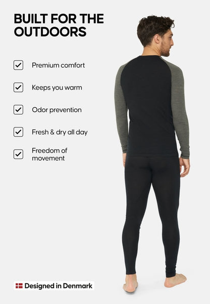 MERINO WOOL BASE LAYER SET FOR MEN - DANISH ENDURANCE