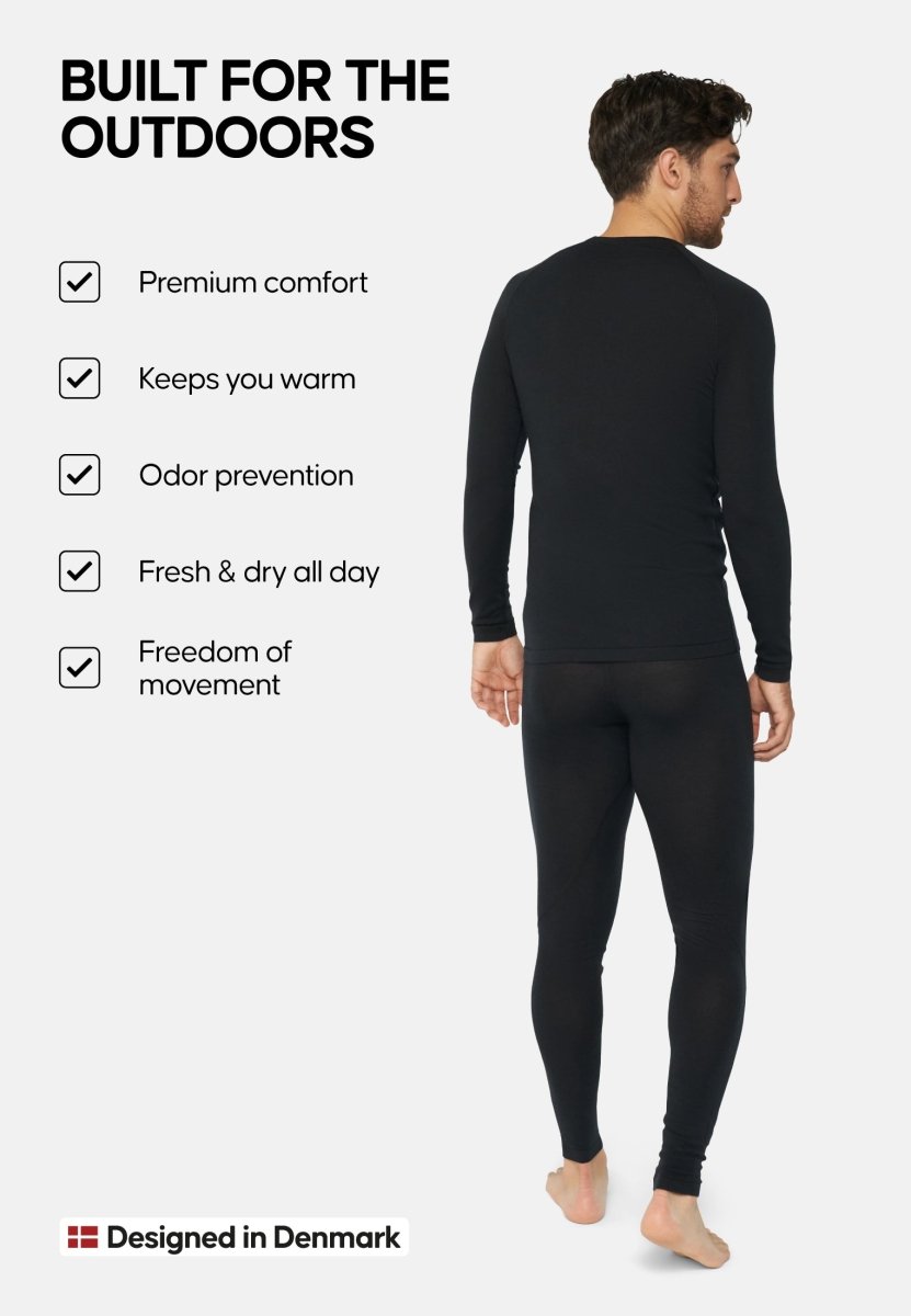 MERINO WOOL BASE LAYER SET FOR MEN - DANISH ENDURANCE