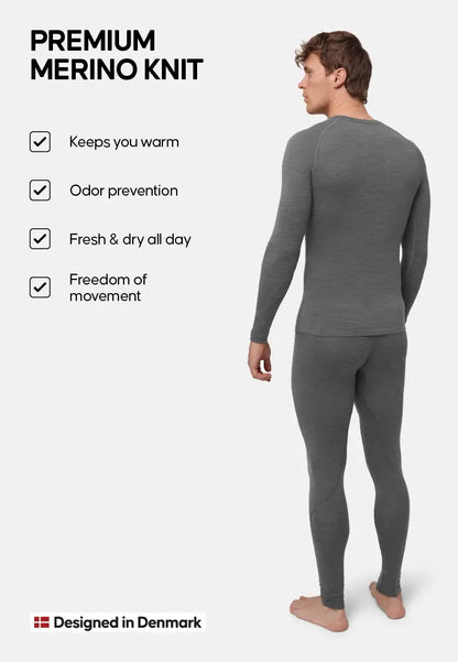 MERINO WOOL BASE LAYER SET FOR MEN - DANISH ENDURANCE