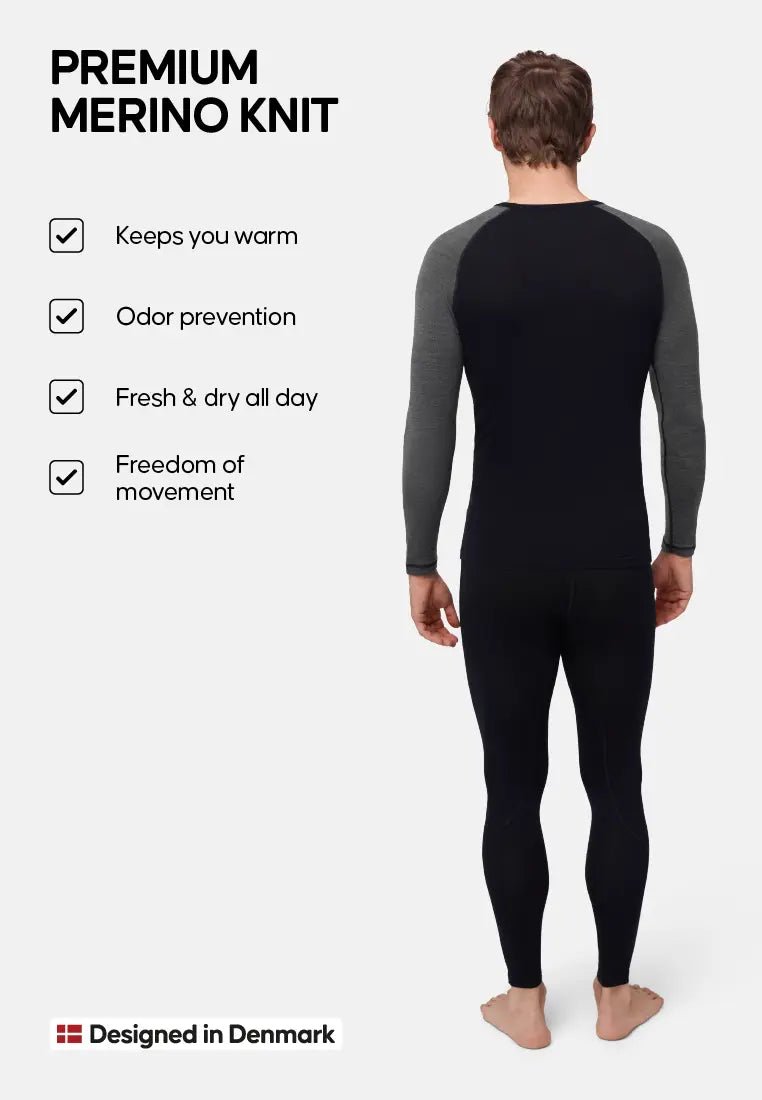 MERINO WOOL BASE LAYER SET FOR MEN - DANISH ENDURANCE