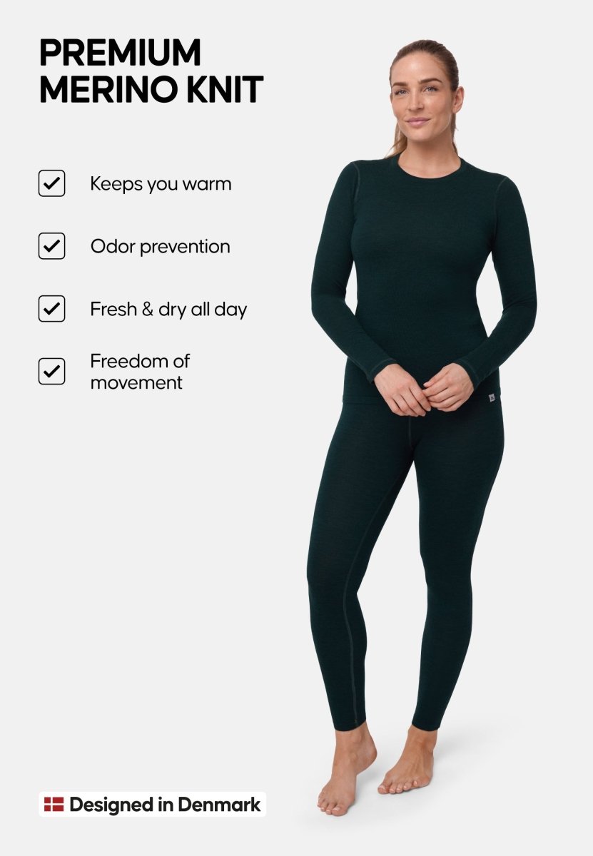 MERINO WOOL BASE LAYER SET FOR WOMEN - DANISH ENDURANCE