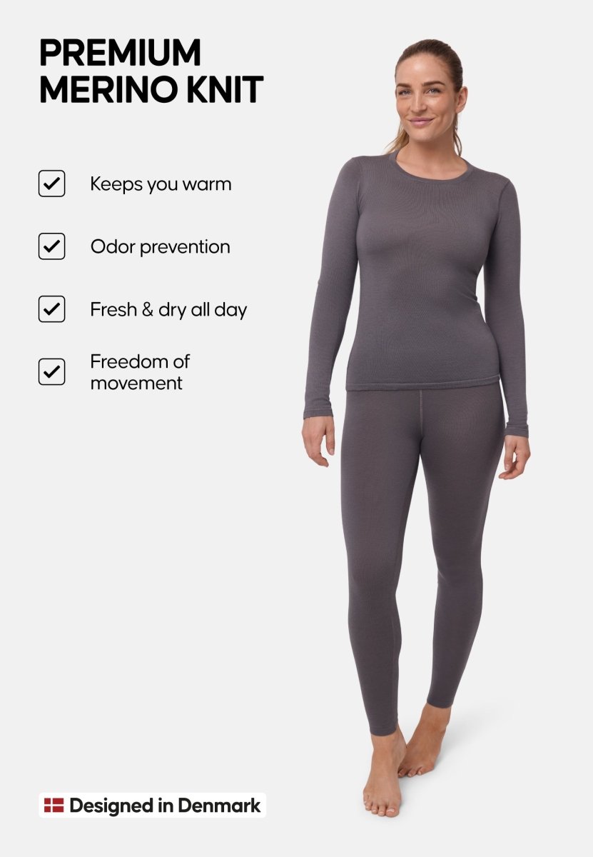MERINO WOOL BASE LAYER SET FOR WOMEN - DANISH ENDURANCE