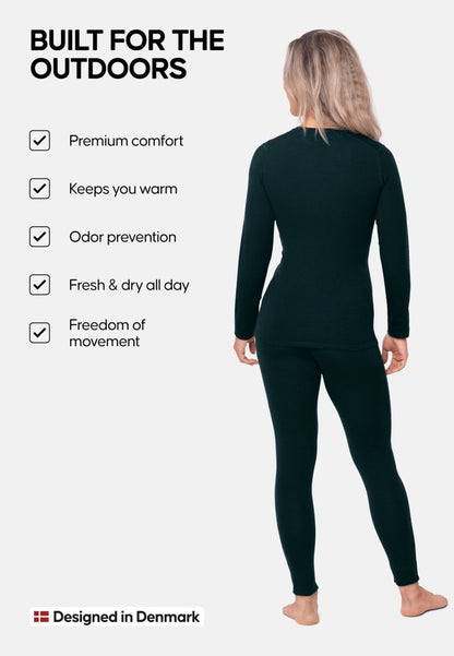 MERINO WOOL BASE LAYER SET FOR WOMEN - DANISH ENDURANCE