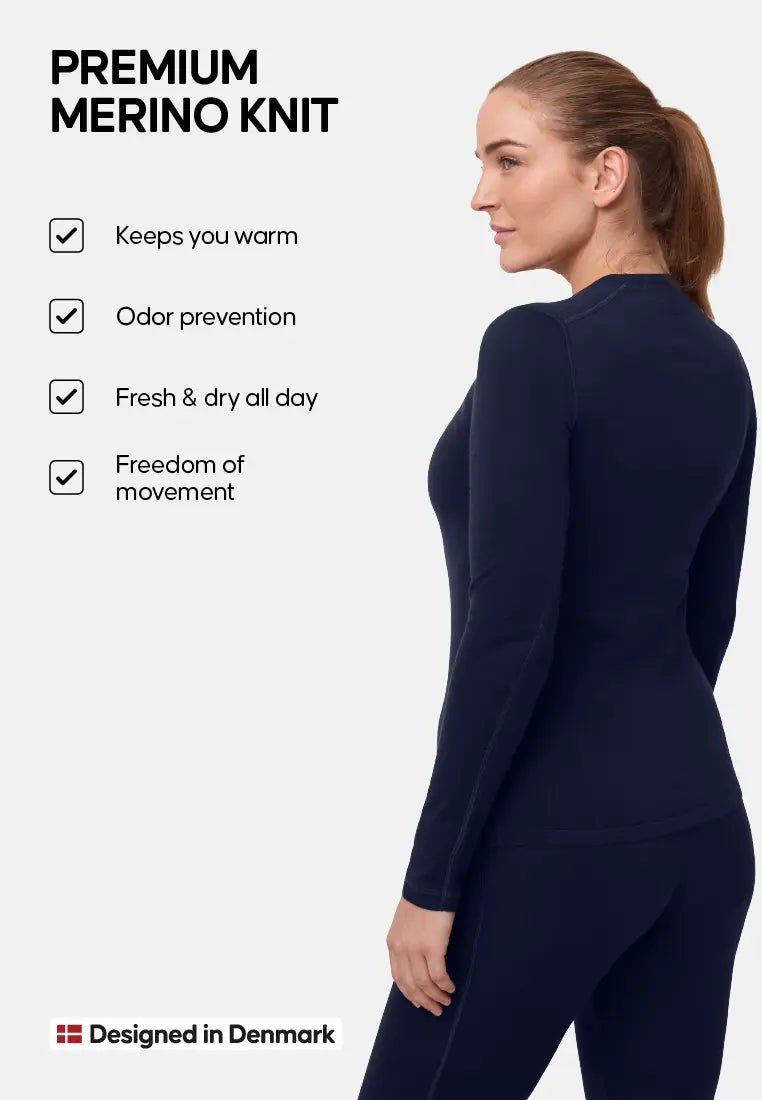 MERINO WOOL BASE LAYER SET FOR WOMEN - DANISH ENDURANCE