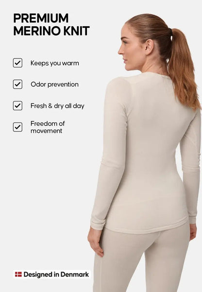 MERINO WOOL BASE LAYER SET FOR WOMEN - DANISH ENDURANCE