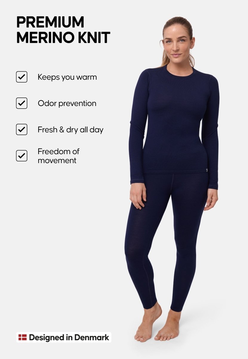 MERINO WOOL BASE LAYER SET FOR WOMEN - DANISH ENDURANCE