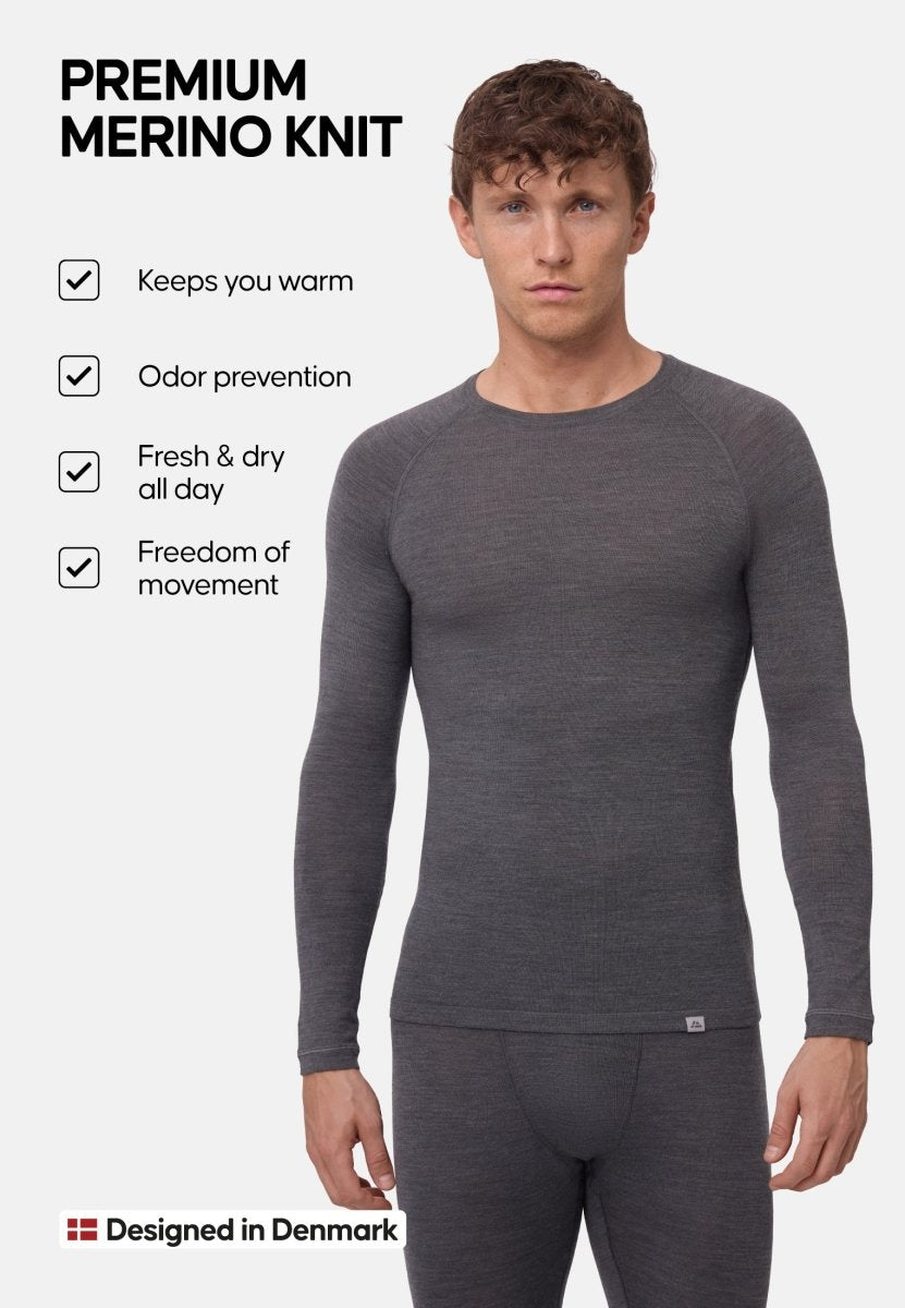 MERINO WOOL BASE LAYER SHIRT FOR MEN - DANISH ENDURANCE