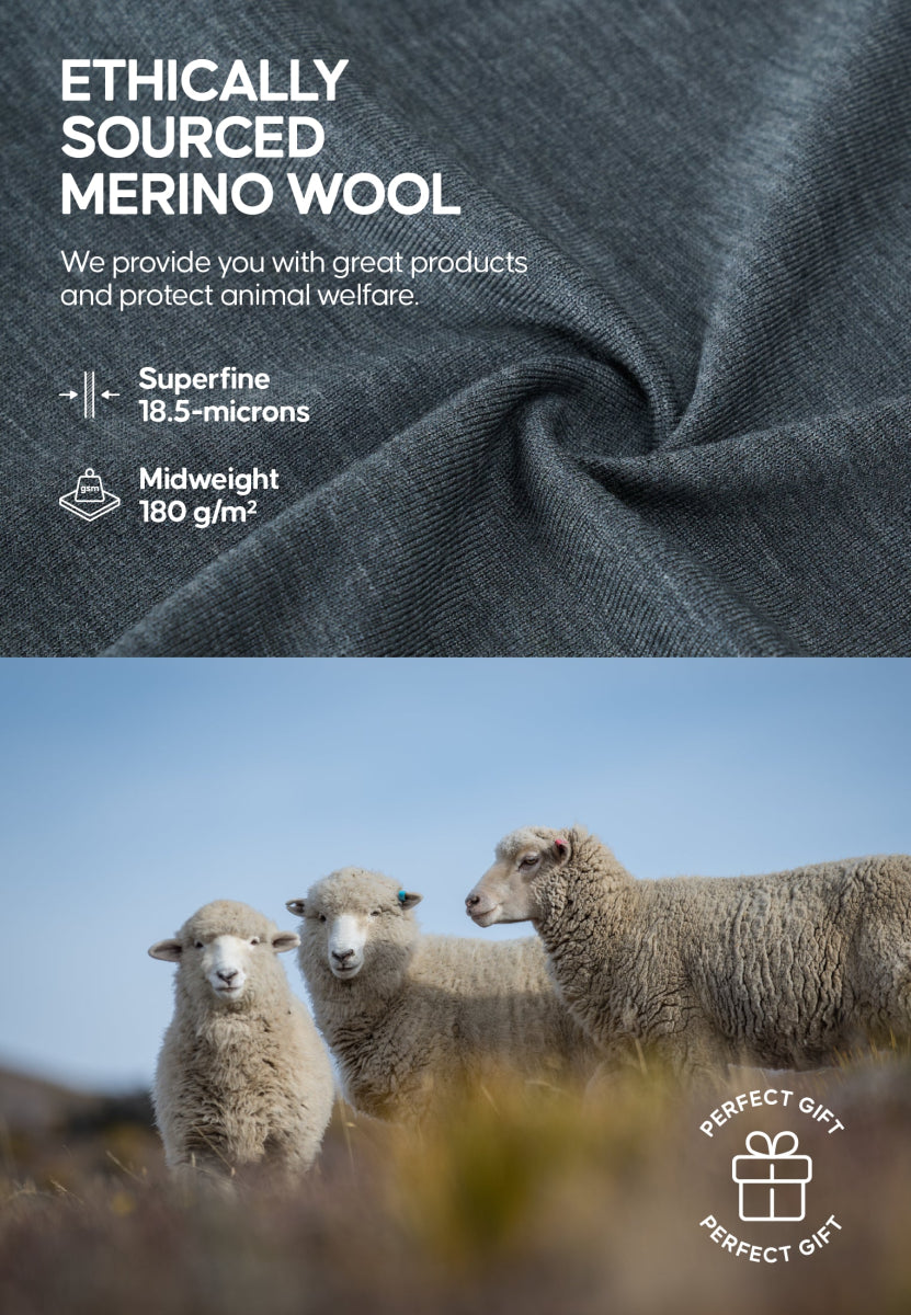 MERINO WOOL BASE LAYER SHIRT FOR MEN - DANISH ENDURANCE