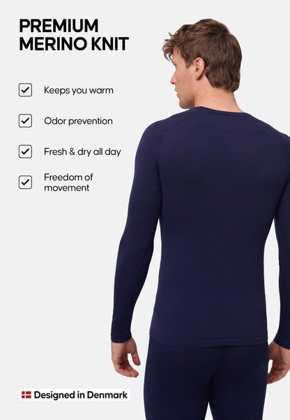 MERINO WOOL BASE LAYER SHIRT FOR MEN - DANISH ENDURANCE