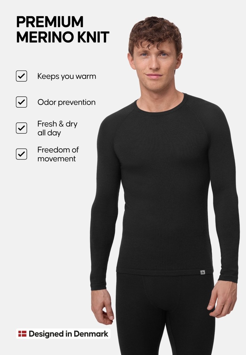 MERINO WOOL BASE LAYER SHIRT FOR MEN - DANISH ENDURANCE