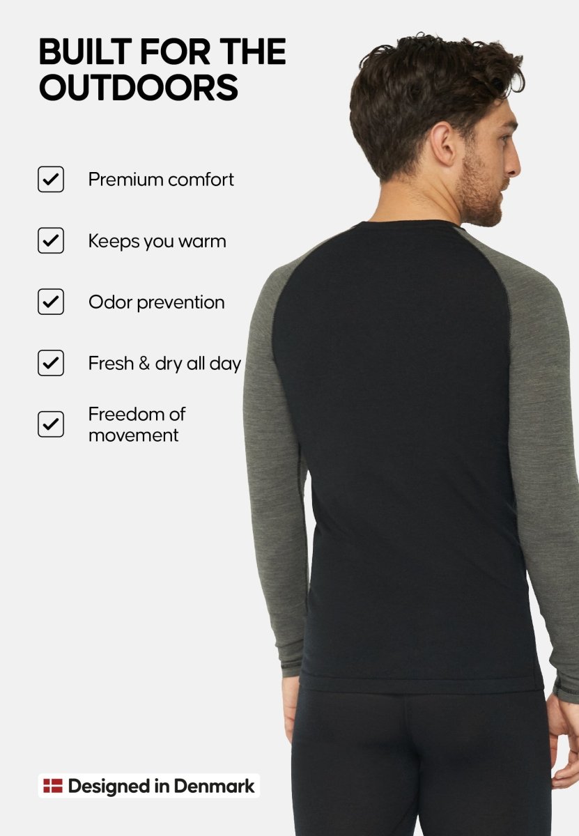 MERINO WOOL BASE LAYER SHIRT FOR MEN - DANISH ENDURANCE