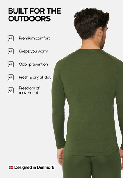 MERINO WOOL BASE LAYER SHIRT FOR MEN - DANISH ENDURANCE