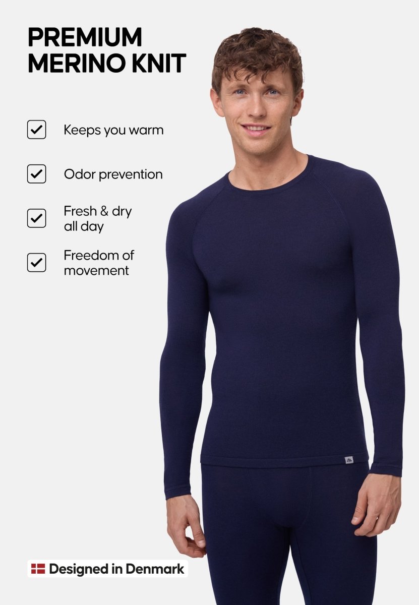 MERINO WOOL BASE LAYER SHIRT FOR MEN - DANISH ENDURANCE