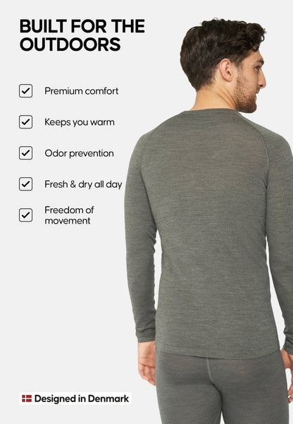 MERINO WOOL BASE LAYER SHIRT FOR MEN - DANISH ENDURANCE