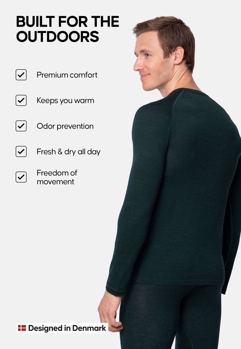 MERINO WOOL BASE LAYER SHIRT FOR MEN - DANISH ENDURANCE