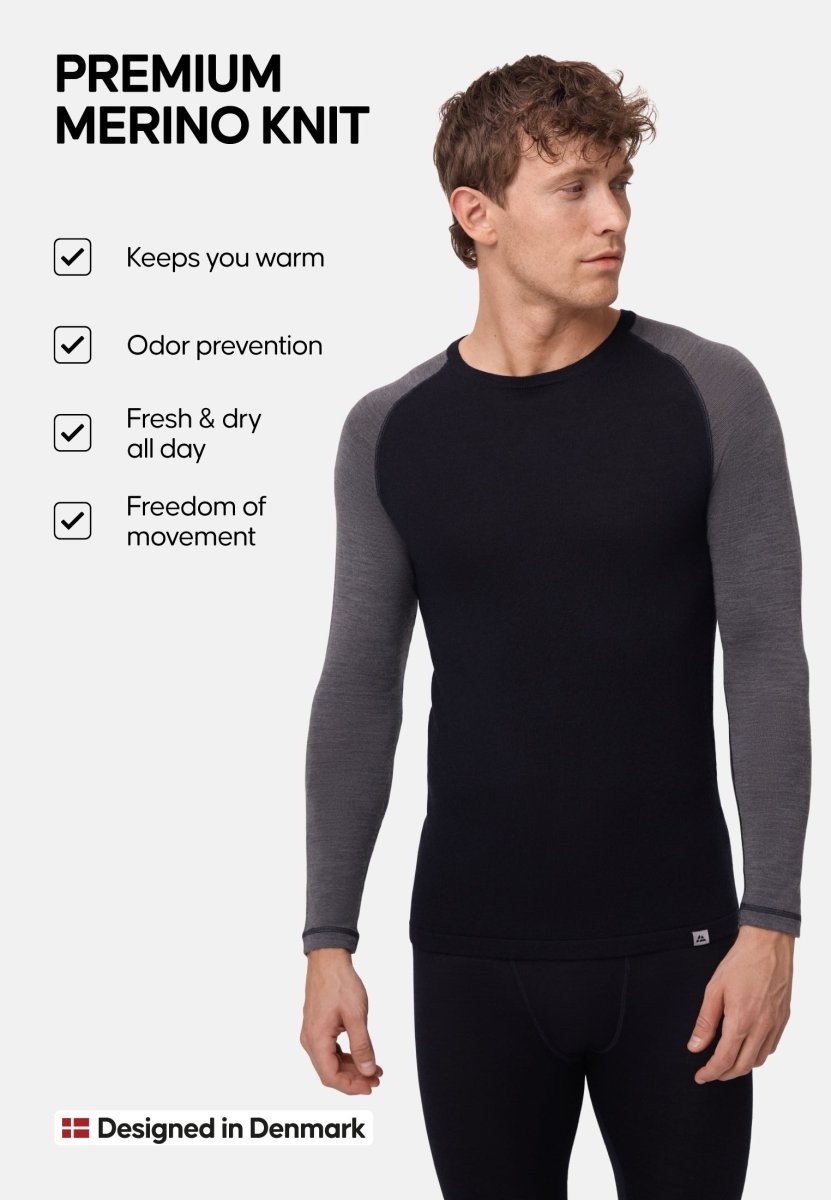 MERINO WOOL BASE LAYER SHIRT FOR MEN - DANISH ENDURANCE