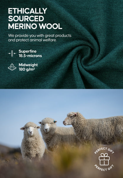 MERINO WOOL BASE LAYER SHIRT FOR MEN - DANISH ENDURANCE