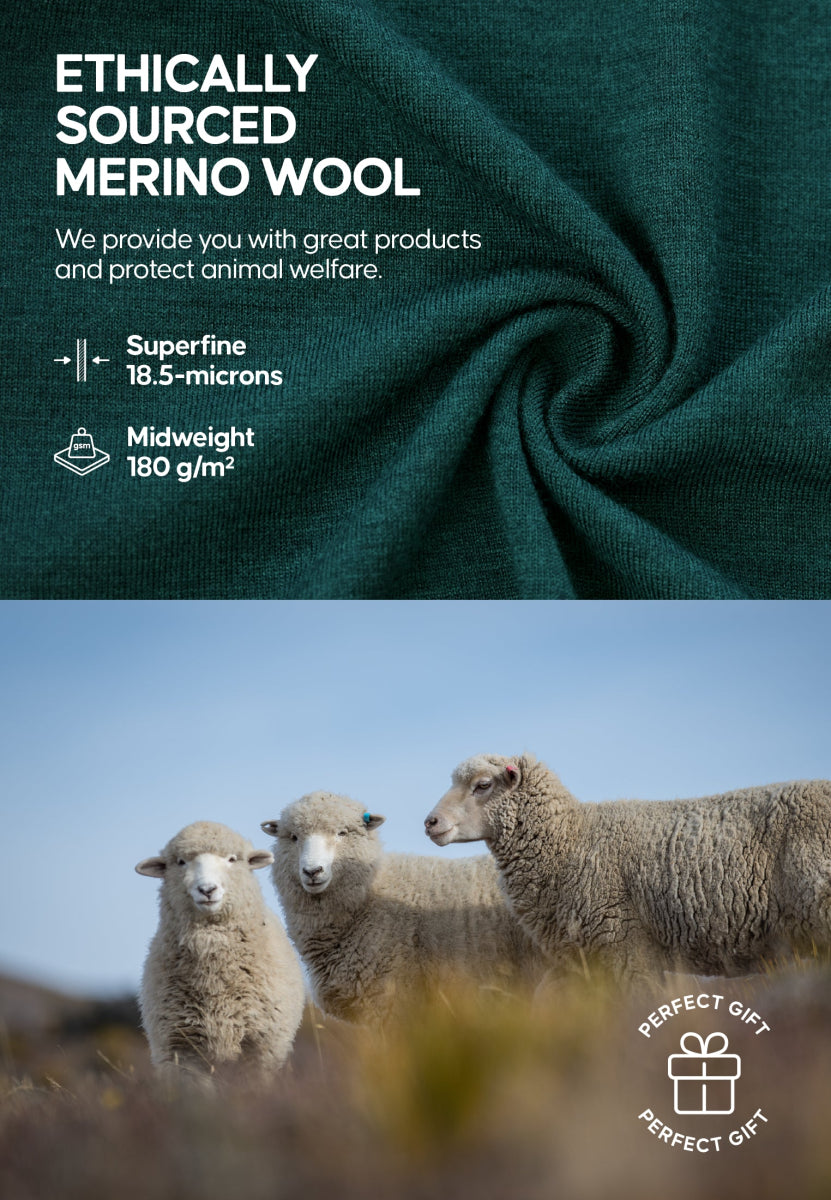 MERINO WOOL BASE LAYER SHIRT FOR MEN - DANISH ENDURANCE