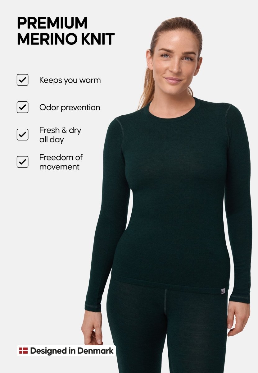 MERINO WOOL BASE LAYER SHIRT FOR WOMEN - DANISH ENDURANCE